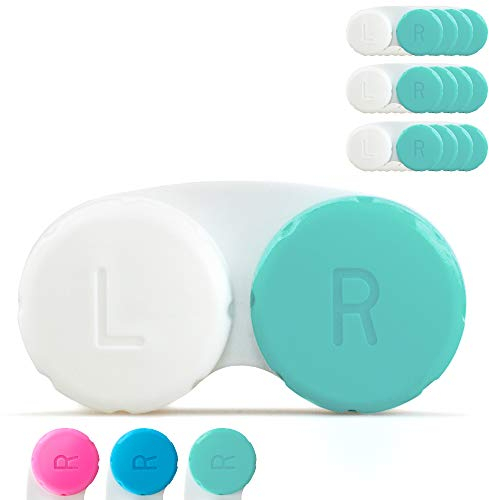 Tampen Custodia per lenti a contatto · 12 pezzi · Lenti a contatto per un anno · ideale per gli spostamenti · igiene · Verde