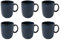 Villeroy & Boch like. by Lave Bleu Becher mit Henkel 6er Set, 400 ml, Kaffeebecher mit einzigartiger Glasur, Skandinavisches Design, Steingut, Blau