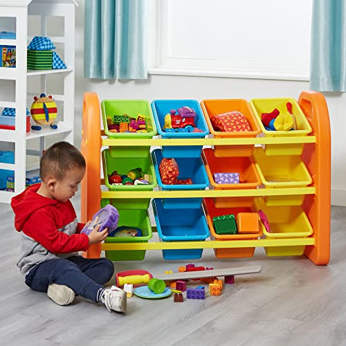 Liberty House Toys Multicoloured Storage Organiser with 12 Storage Boxes