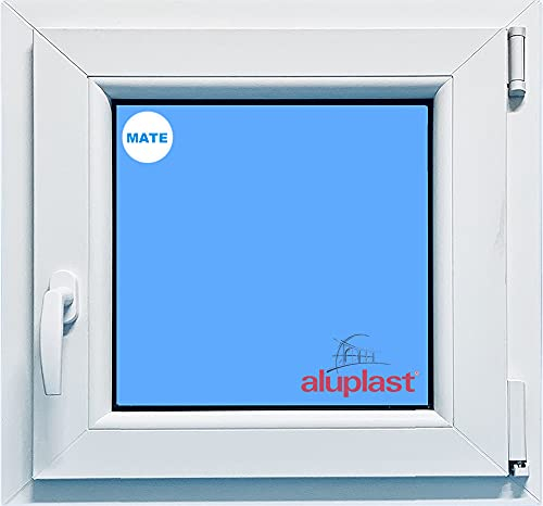 (V67M) Ventana PVC 500x500 Blanca Oscilobatiente Derecha Vidrio Mate