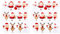 2 x Weihnachts-Bügelaufkleber mit Rentier- , Weihnachtsmann, Schneemann, zum Aufbügeln, für Kinder, Wärmetransfer-Applikationen