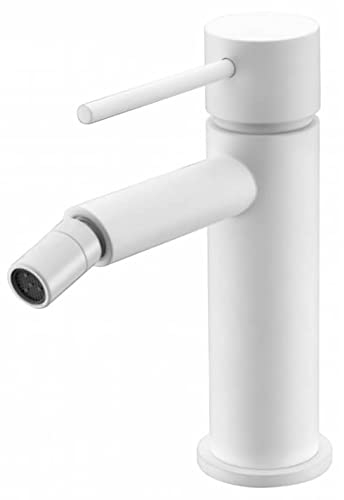 Grifo de bidé blanco mate Milos Stick Imex BDYS045-2BL (Grifo Bide BDYS045-2BL)