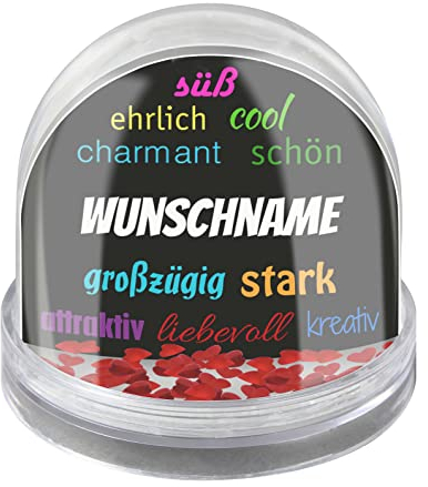 printplanet® - Schneekugel mit Herzchen und eigenem Foto gestalten