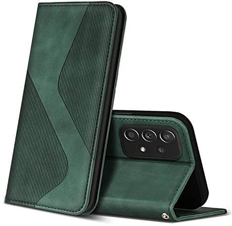 ZONNAVI Cover per Samsung Galaxy A52 4G 5G / Galaxy A52s 5G, Flip Custodia Pelle PU con [Slot Cart] [Magnetica], Cover a Libro Portafoglio per Samsung Galaxy A52 4G 5G / Galaxy A52s 5G (Verde)
