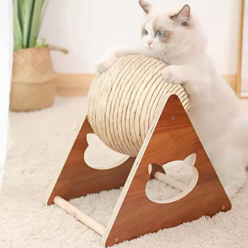 CEIEVER Katzenspielzeug Ball Sisal, Kratzspielzeug Katze,Kratzbaum für Katzen Für Kätzchen Lustige Katze Spielzeug,Trainingsgerät kratzkugel für Katzen (35 * 35 * 22)