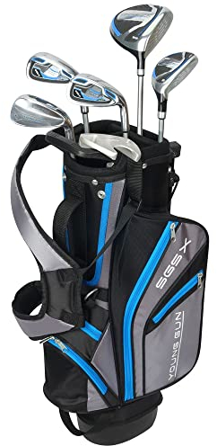 Young Gun SGS X Ace Junior Golf Clubs Set with Bag, Right Hand, Blue Ages 6-8