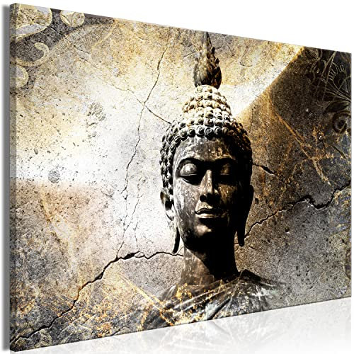murando - Akustikbild Buddha Bilder Akustikschaum Hochleistungsschallabsorber Schallschutz Leinwand 1 tlg Wandbild Raumakustik Schalldämmung Gesischt Porträt Zen Feng Shui