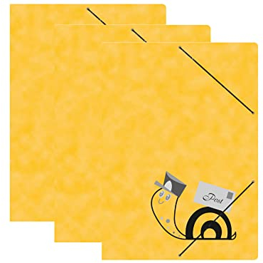 RNKVERLAG 4658-3 - Postmappe „Schneckenpost“ 240 x 330 mm DIN A4 mit Gummizugverschluss, 3 Stück