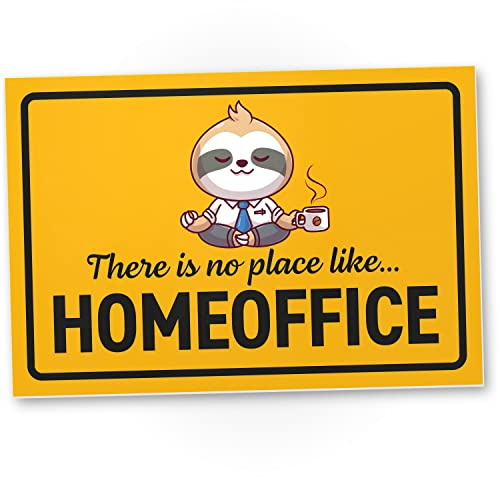 DankeDir! Homeoffice - Schild 30 x 20 cm - Karte Geburtstagsgeschenk lustiger Spruch Wanddeko Büro Türschild Spruchschild - Kollegen Freunde Deko Partydeko Geschenkidee Party Geschenk