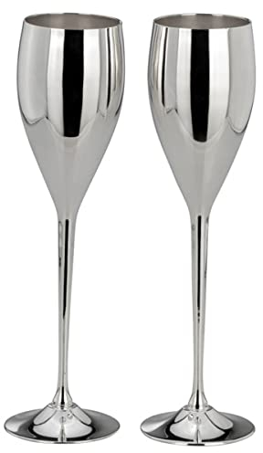 SILBERKANNE Grand Royal Sektkelche Champagnerkelche 2 tlg Premium Silber Plated edel versilbert in Top Verarbeitun mit Geschenkbox..