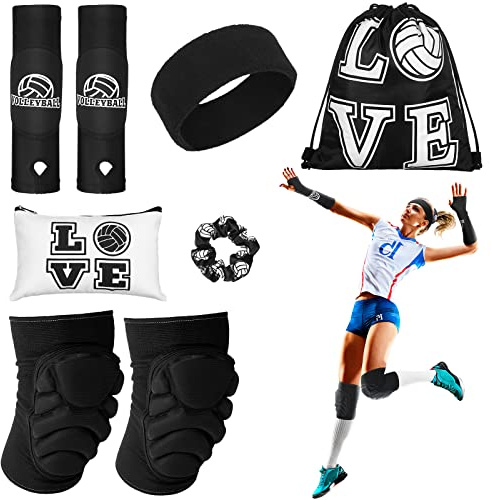 Vabean 8 Pcs Volleyball Accessories, Set, Medium, Black