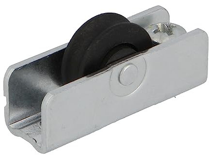 Amig - Rodamiento Ventana Corredera - Juego de 2 unidades - Tamaño 36 x 12 mm - Carcasa Metálica Con Tornillo y Rodamiento de Bolas - Diseñado para Ventanas Deslizantes - Acero Zincado