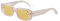WDZAYXC Vintage rechteckige Sonnenbrille für Damen und Herren, modische Retro-Brille mit quadratischem Rahmen, Brille mit UV400-Schutz(transparent/gleb)