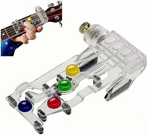 BRAVECOW Gitarrenaufsatz, Gitarrenlernwerkzeuge, Ein-Tasten-Akkordhilfe, Übungswerkzeuge, Hilfe für Gitarrenakkord für Erwachsene, Kinder, Trainer, Anfänger