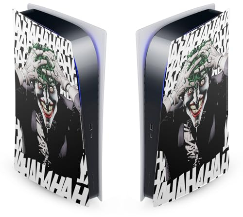 Head Case Designs Offizielle The Joker DC Comics The Killing Joke Darsteller Kunst Vinyl Frontplatte Haut Gaming Aufkleber Abziehbild kompatibel mit Sony Playstation 5 PS5 Digital Edition Console