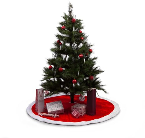 Vispronet Weihnachtsbaumdecke XL, 150 cm, Weihnachtsbaumrock, Christbaumdecke, Dekodecke
