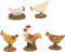 FADEDA 5X Hahn mit Hühnern/Höhe:5 cm/handbemalt/detailgetreue Krippen Figuren - Weihnachten Tisch Dekoration Krippe Zubehör