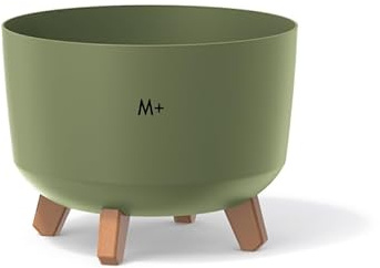 MELTOM Macetero con patas insertado para flores, maceta para hierbas (verde, M+ 28,6 cm)