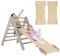 COSTWAY 3 in 1 Arrampicata Giocattolo a Triangolo per Bambini, Set di Arrampicata con Rampa di Scivolo a 2 Lati e Inclinazione Regolabile, Arrampicatore per Bambini 1 Anno+ (Grigio)