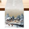 Aitsit Weihnachten Tischläufer Weihnachtsdeko Winter Wasserabweisend Tischläufer Modern Weihnachtstischläufer Für Drinnen Und Draußen Party Küche Esstisch Dekoration 40×180cm (Weihnachtshütte-A)