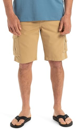 Quiksilver Herren Crucial Battle Cargo Walk Shorts, Khaki, (28W) UK