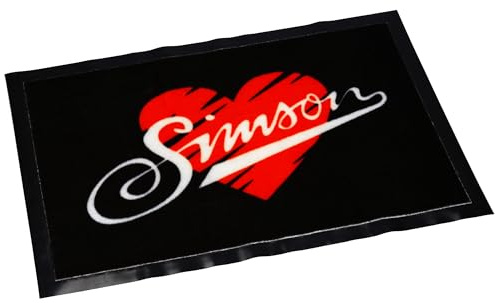SIMSON Fußmatte I Love 36x56cm - Schwarz