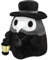 SUPYINI Plague Doctor Plüschtier, Plague Doctor Plush, Halloween Leuchtende Plüschpuppe, Gefüllte Plüschkissenpuppe, Halloween Requisiten Dekoration (Schwarz)