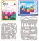 GLOBLELAND Haus Berg Baum Metall Stanzschablone Landschaft in Schichten Papierpräge Stanzschablonen Set Stanzformen für Kartenherstellung DIY Papier Scrapbooking Handgefertigtes Fotoalbum