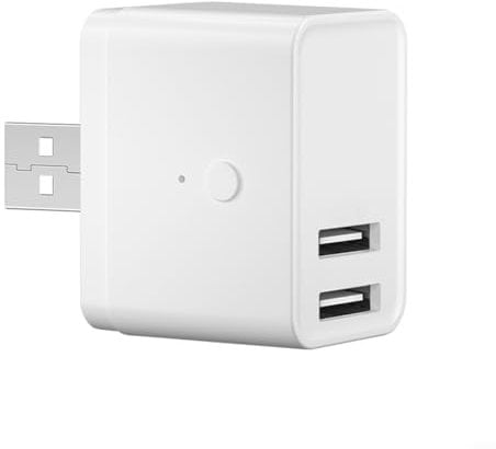 HOHOVYVY Wireless USB for Smart Adapter, USB Smart Switch Wifi Power Supply for Tuya App Remote Control Timer (ZHQ12Z)