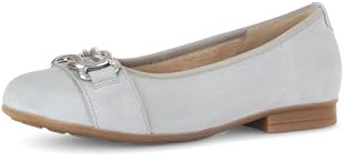 Gabor Damen Klassische Ballerinas, Frauen Flats,Pumps,Halbschuhe,Sommerschuhe,Slipper,Ballerina-Schuhe,flach,ltgrey(silbermatt),35.5 EU / 3 UK