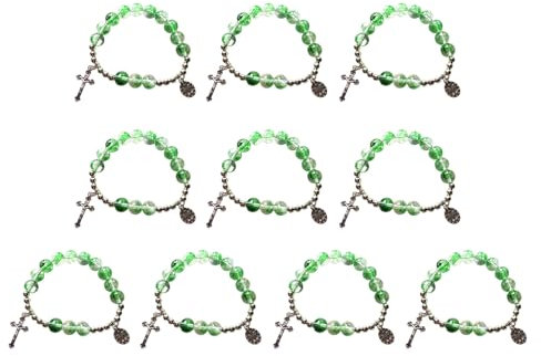 LEJIAJU Christliche Kreuze Handkette Exorzismus Rosenkränze Gebetsperlen Armbänder Damen Süße Anhänger