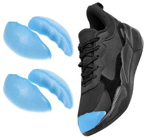 Shoe Filler Inserts - 2 Pairs Toe Cushion Fillers, Make Shoes Smaller, Prevent Heel Slipping - Men & Women (Blue, Small: Half Size Bigger)