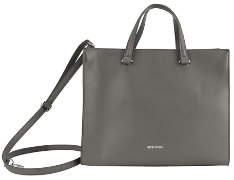 GERRY WEBER Handtasche Umhängetasche mit Laptopfach Principle Handbag LHZ Lightgrey grau