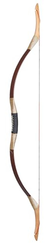 TOPARCHERY Mongolischer Recurve Bogen Traditioneller Langbogen 30-55lbs | Traditioneller Recurvebogen,Reiterbogen,Erwachsene Bogenschießen Bögen, Zielschießen,Training,jagd, Pferdebogen