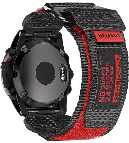 22mm Armband Kompatibel mit Garmin Fenix 8 AMOLED 47mm/8 Solar 47mm, Militär Uhrenarmbänder für Fenix 5 /Fenix 6/Fenix 6 Pro/Fenix 7/Epix (Gen 2)/Forerunner 935/945/Approach S60/Quatix 5/6 für Herren