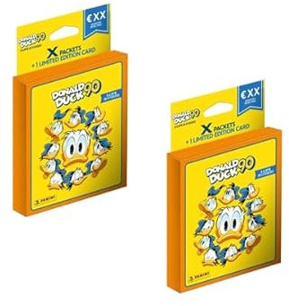 Panini 90 Jahre Donald Sticker / 2x Eco Blister Pack