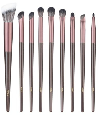 MSQ Makeup Pinsel Sets 9 Stücke Augen Makeup Pinsel für Eyeliner, Puder, Concealer, Blush und Lidschatten