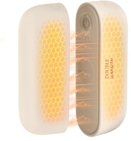 2 en 1 Magnétiques Chauffe Mains Rechargeables,6000 mAh Chauffe Main Rechargeable, Portables USB-C, Réutilisables, 3 Niveaux de Chaleur, idéal pour Le Golf, Les activités en extérieur et Le Froid
