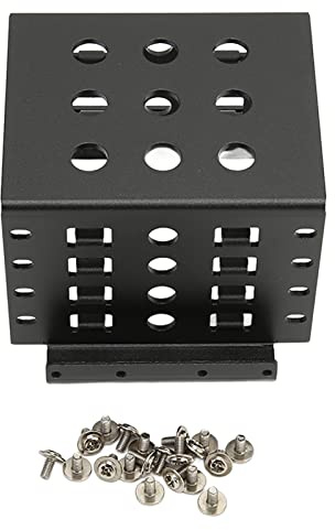Cocoarm 2.5in Hard Drive Cage, festplatnkäfig 2.5in SSD Bracket Aluminium Alloy Hollow Design Supports IDE HDD SSD, 2.5 to 3.5 hard drie adapr ssd with 20 Screws for Expanding Storage Space (Black)