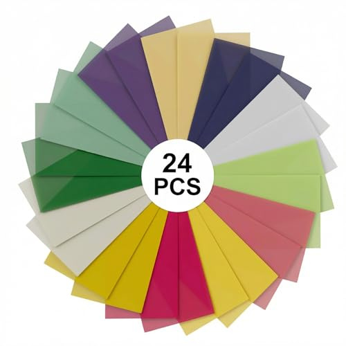 NZNSML 24 Blatt Transparentpapier Bunt A4 Pergamentpapier zum Bedrucken