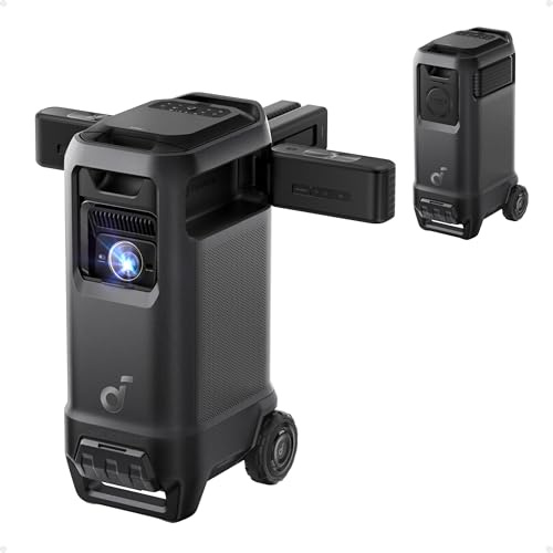 Nebula by Anker X1 Pro Triple Laser 4K Beamer 3500 ANSI Lumen 56000:1 Cont. | 40W Stereo Sound, 0,9-1,5 optischer Zoom, Auto Kalibrierung, Dolby Vision, 300 Zoll, Micro-Gimbal, GTV, Mit Griff, Outdoor