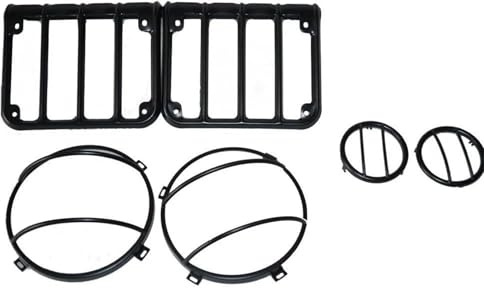 Griglie per paraurti auto Copertura di protezione per fanale posteriore Per Jeep Per Wrangler JK 2007-2017(Combo)