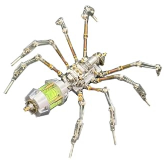 297PCS Bio-Venom Spider A 3D Metallmodell Bausatz, Steampunk Cyber Insekten Skulptur, DIY Mechanisches Sammlerstück