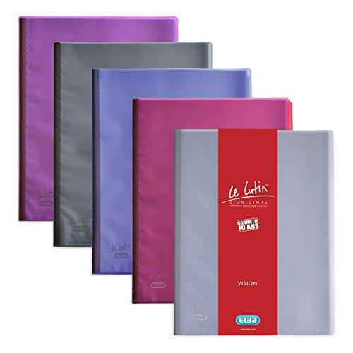 Protège document Lutin Vision 30 pochettes, 60 vues assortis translucide