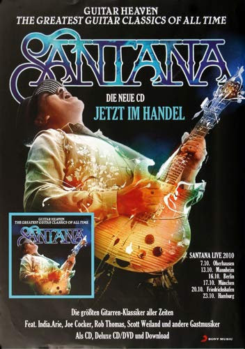 Santana - Greatest Classics, 2010 » Konzertplakat/Premium Poster | Live Konzert Veranstaltung | DIN A1 «