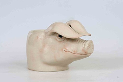 Coquetier britannique en forme de tête de cochon avec des grandes oreilles