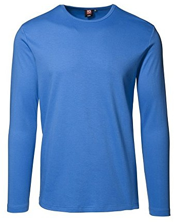 ID Herren Interlock T-Shirt langarm (3XL, azurblau)