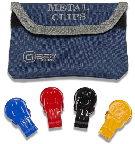 Uber Games Croquet Metal Clips, 1st Colours, with bag