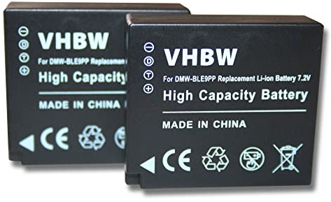 vhbw 2X Akku kompatibel mit Leica D-Lux Typ109 Kamera (750 mAh, 7,2 V, Li-Ion)