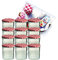 - Set di 12 barattoli in vetro da 350 ml, con coperchio a quadri rossi, 82 mm, ricettario Diamond Sugar Gelierzauber incluso (lingua italiana non garantita)